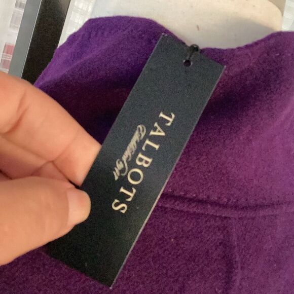 NWT Talbots 100% Wool Purple Swing Jacket Coat Women’s 18W Retail $279 - Picture 5 of 8